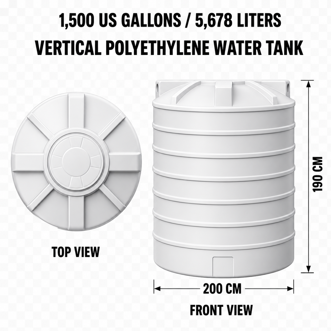 1,500 USG dimensions