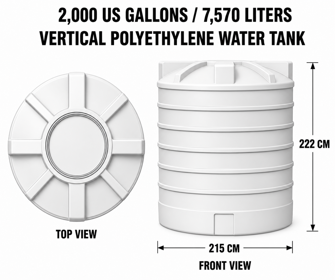 2,000 USG dimensions